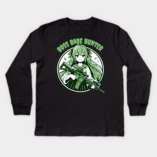 Hunting Anime girl Kids Long Sleeve T-Shirt